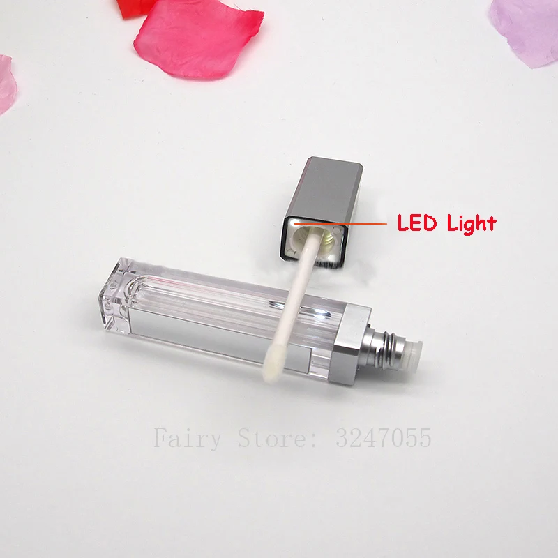 7 мл макияж Сделай Сам бутылка для блеска губ пустая Серебряная квадратная трубка