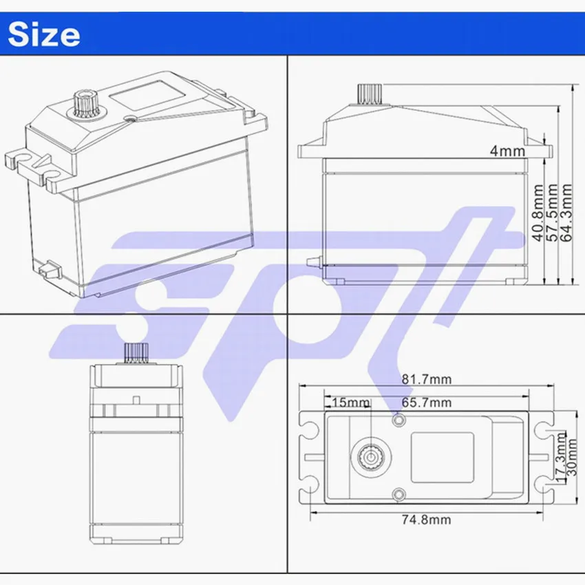 Цифровой сервопривод с высоким крутящим моментом для радиоуправляемого