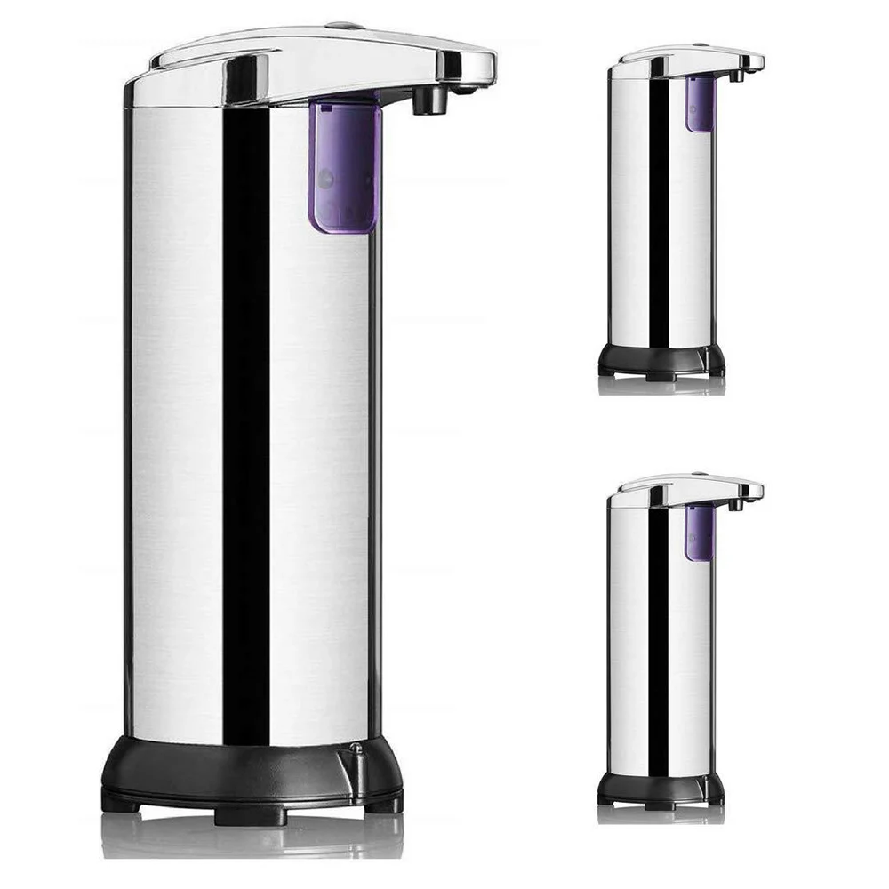 

250ml Stainless Steel Automatic Soap Dispenser Infrared Sensor Soap Dispenser Touchless Sanitizer Dispenser For Bathroom