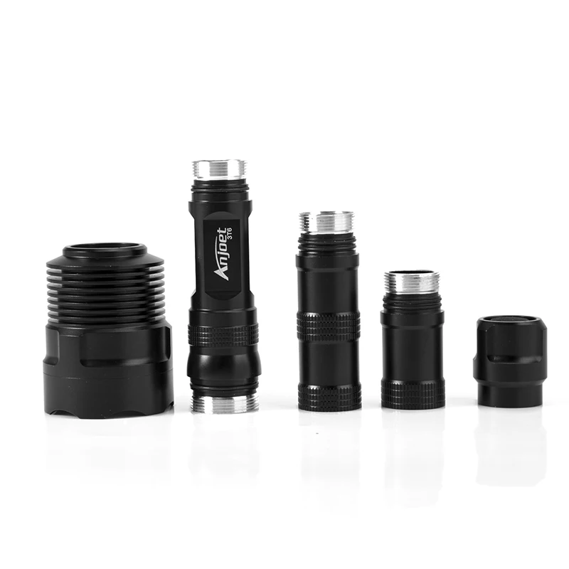 Мощный светодиодный светильник онарь Anjoet 18650 3 * Cree XML T6 для самообороны военный