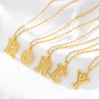 Ожерелье женское золотое с подвеской в виде буквы алфавита, A-Z