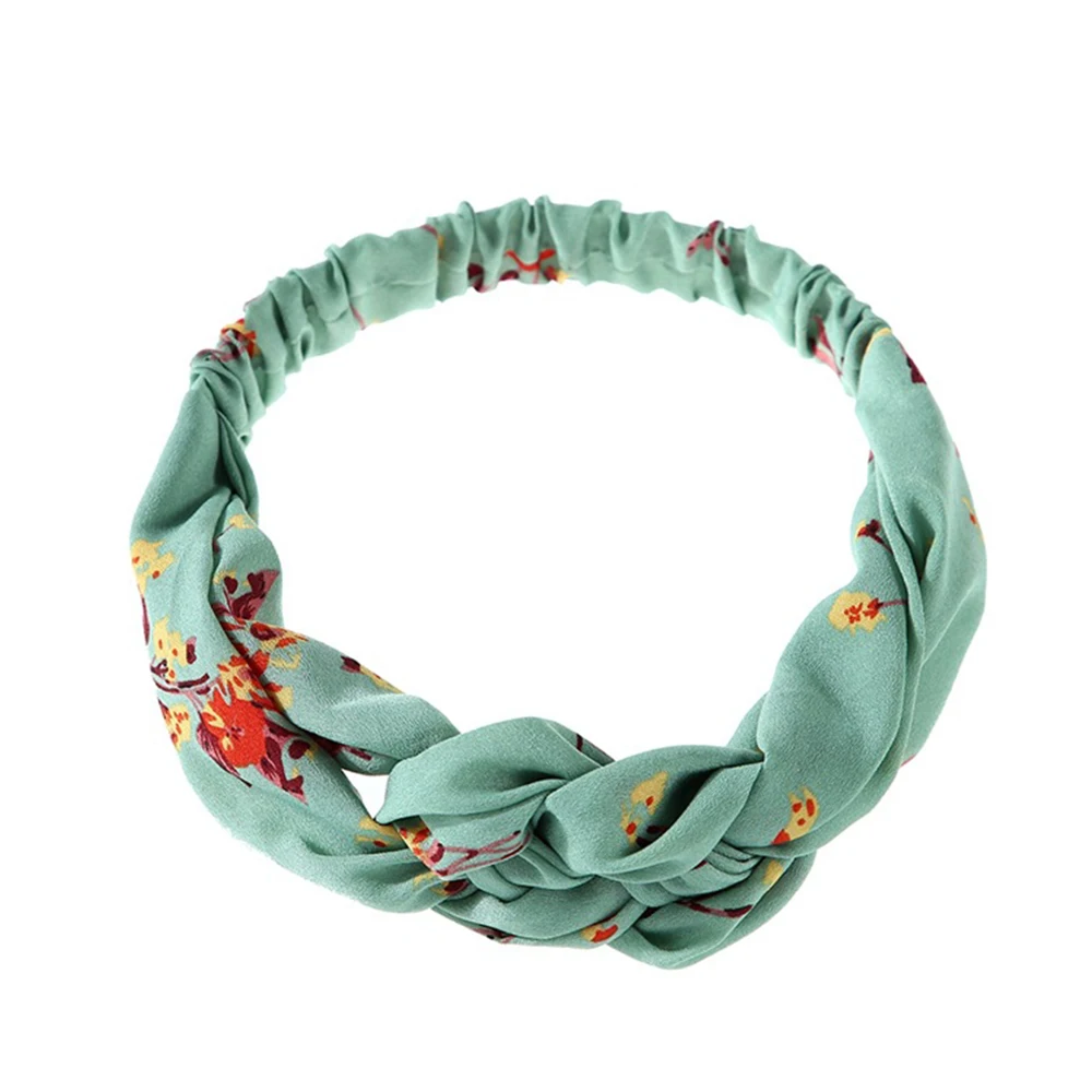 

Chiffon Floral Cross Yoga Sports Elastic Headband Hair Accessories Elastic Adjustable Girls Headband Floral Hair Styling Tools