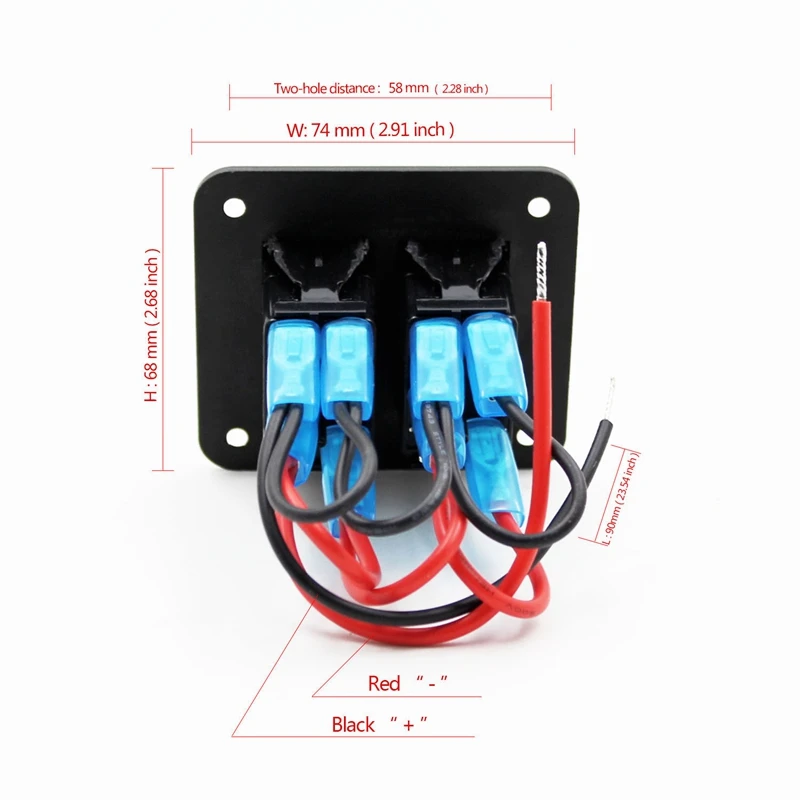 12V-24V 2 Gang синий кулисный переключатель Панель автомат защити цепи лодка морской