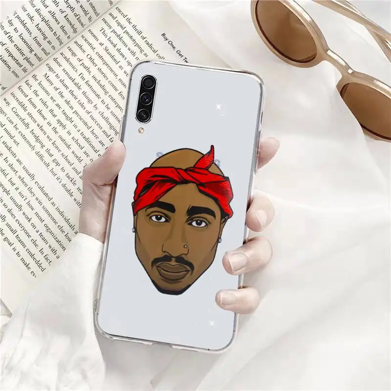 

Rapper 2Pac Makaveli Tupac Amaru Shakur Phone Cases Transparent Clear For Samsung Galaxy A71 A21s S8 S9 S10 plus note 20 ultra