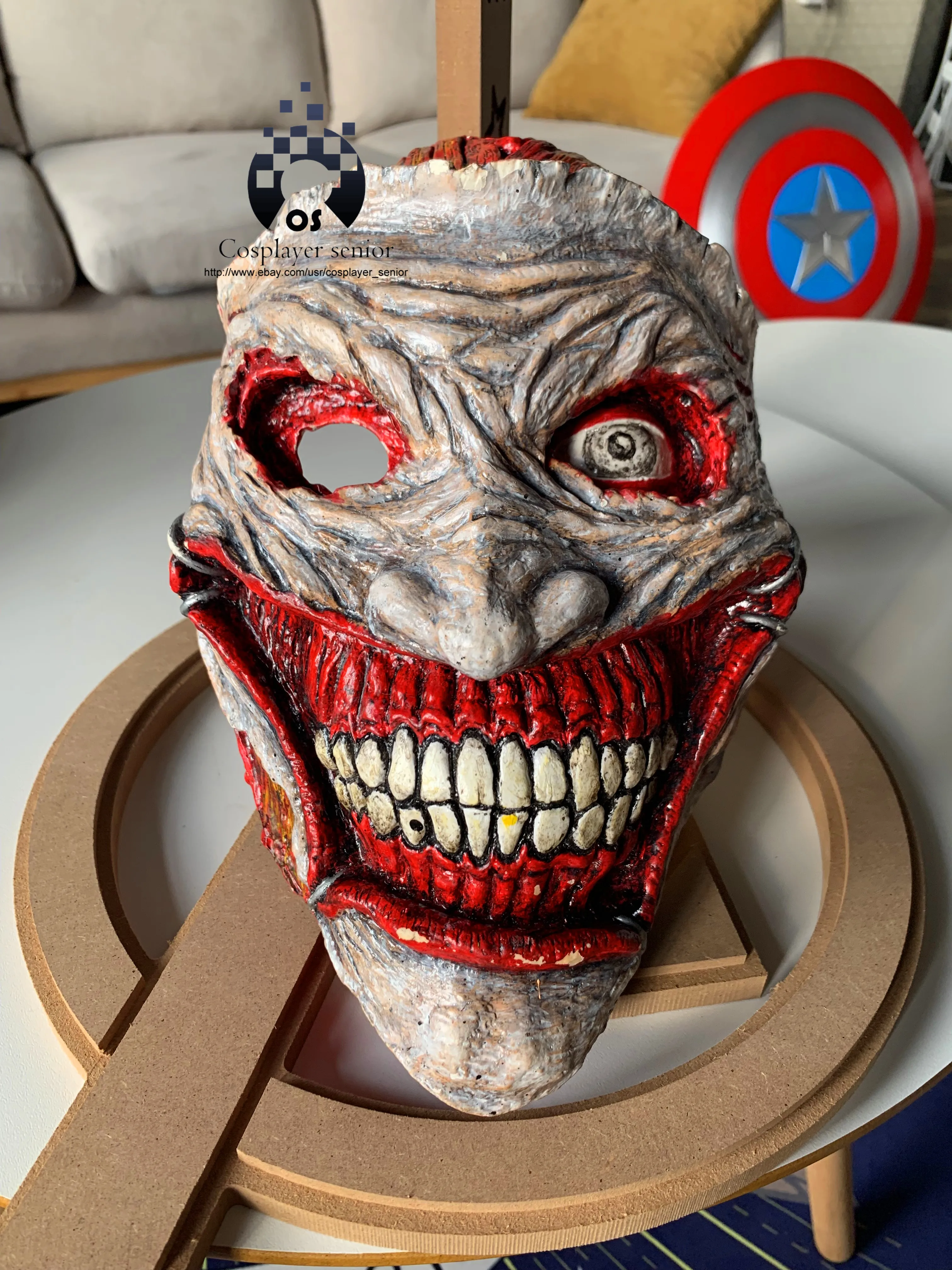 DC Joker страшная маска ПВХ Косплей Хэллоуин реквизит|Реквизит для костюмов| |