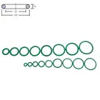 10 шт. CS 1 мм OD 4-32 мм зеленый FKM фтор резиновый уплотнительное кольцо для масла
