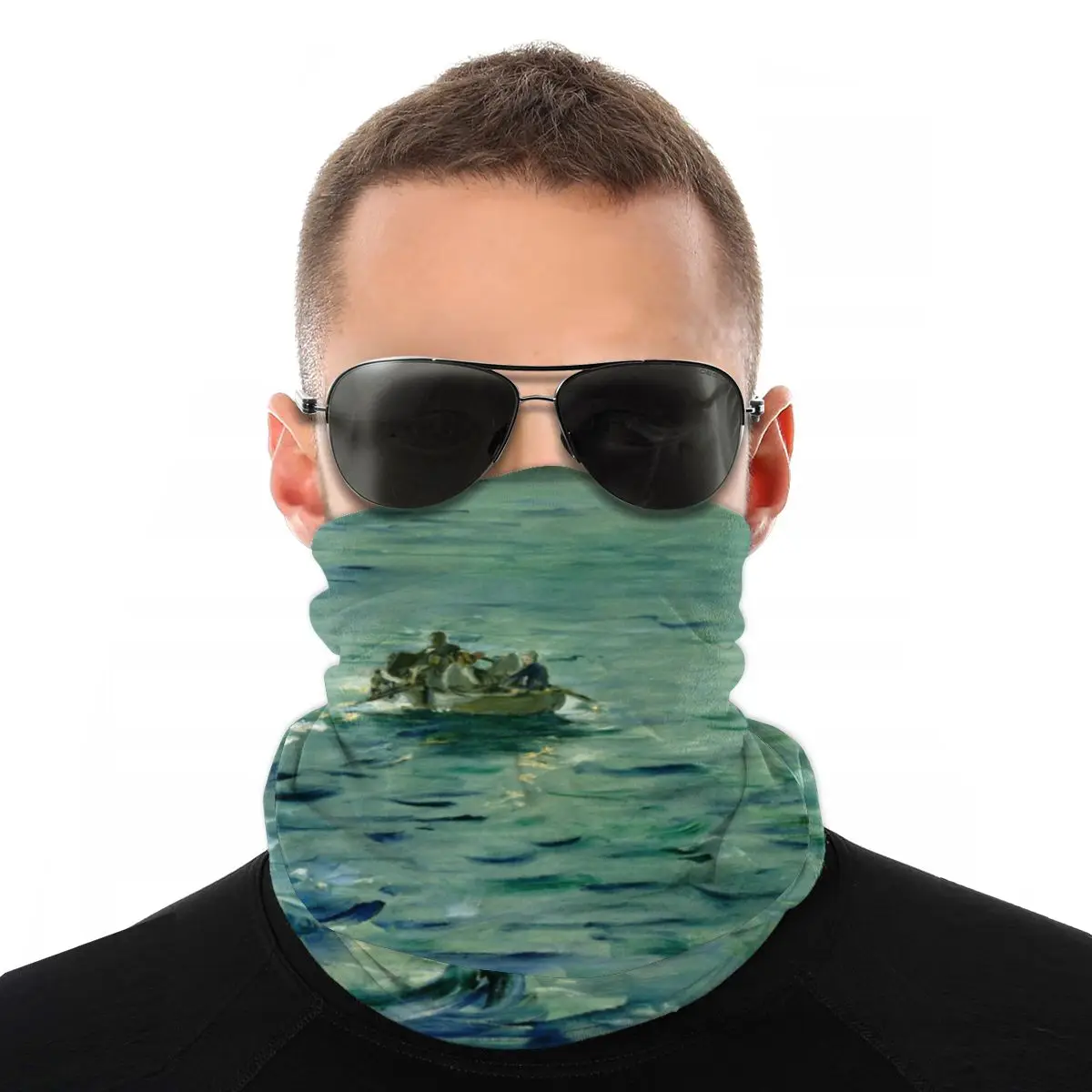 

Edouard Manet Rochefort's Escape Scarf Neck Face Mask Fashion Neck Gaiter Tubular Bandanas Windproof Headwear Outdoor Hiking