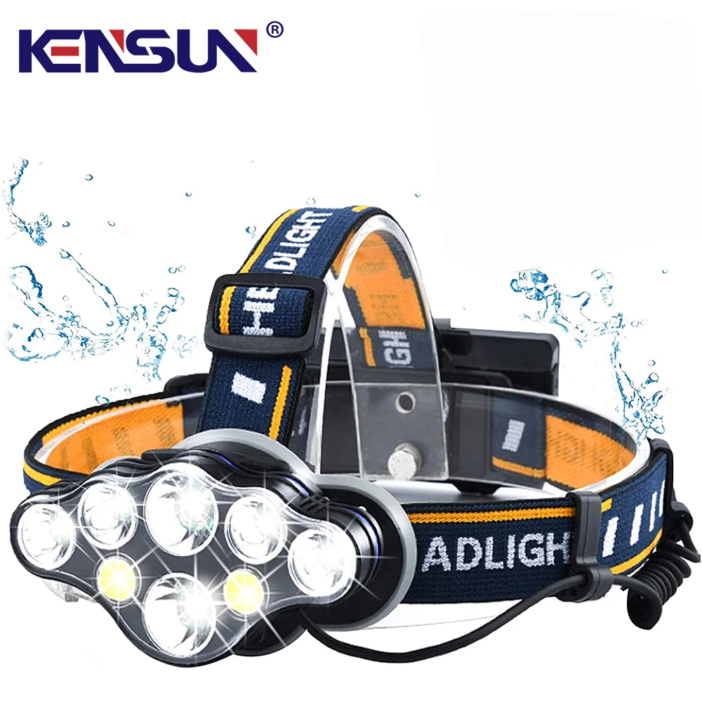

Super Bright 8 Modes Waterproof Headlight Flashlight Usb Rechargeable Camping Running Fishing Hiking Moving Headlight Led