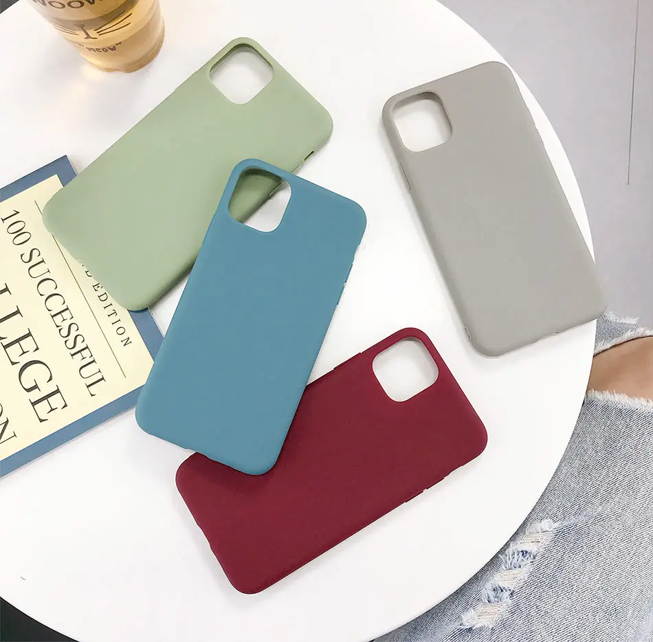KJOEW карамельный цвет чехол для телефона s для iphone 11 Pro Max XR X XS Max 6 6S 7 8 Plus милый простой однотонный Мягкий силиконовый чехол