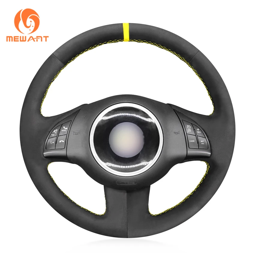 MEWANT черно желтая кожаная искусственная кожа для Fiat 500 2008 2009 2010 2011|Чехлы на руль| |