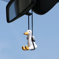 duckling swing car pendant decoration cute duck car rearview mirror pendant for car goods interior accessories