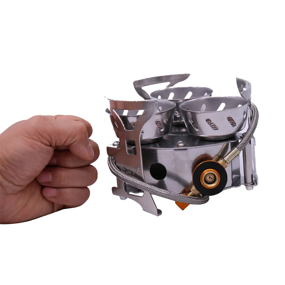 11000 Вт высокомощная печь для кемпинга с защитой от ожесточенного огня три ядра