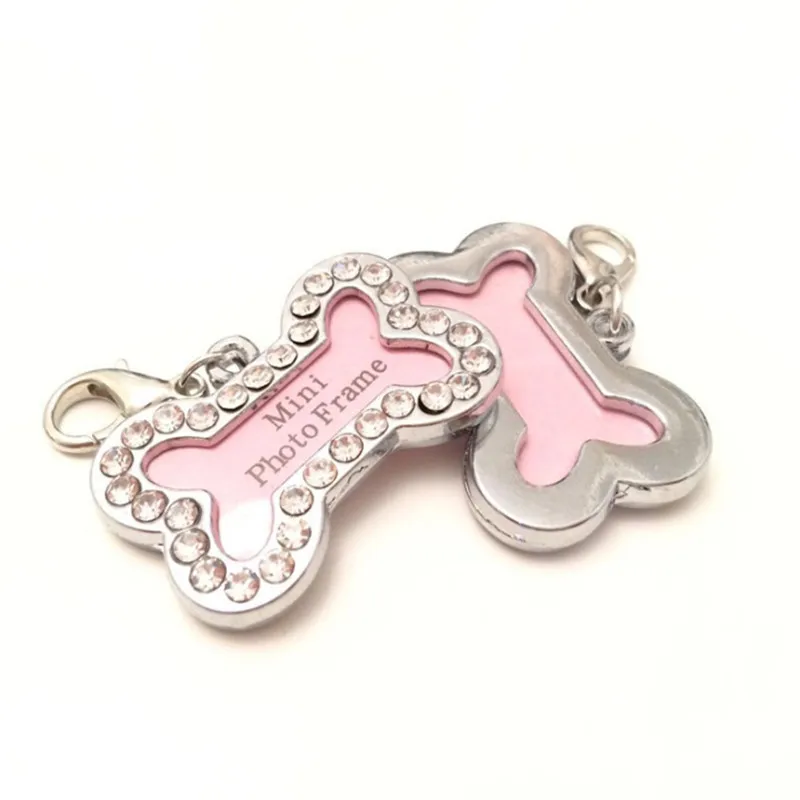 Милая идентификационная бирка в форме кости для собак и кошек металлическая