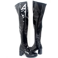 womens sexy party round toe chunky heel platform over the knee boots us size 6 13 no 009