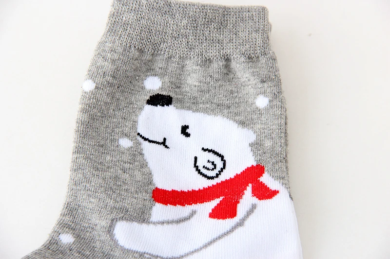 Cotton Socks Cute Funny Women Sock Colorful Cartoon Kawaii Santa Elk Socks Christmas Gift For Girls Cute funny design#F