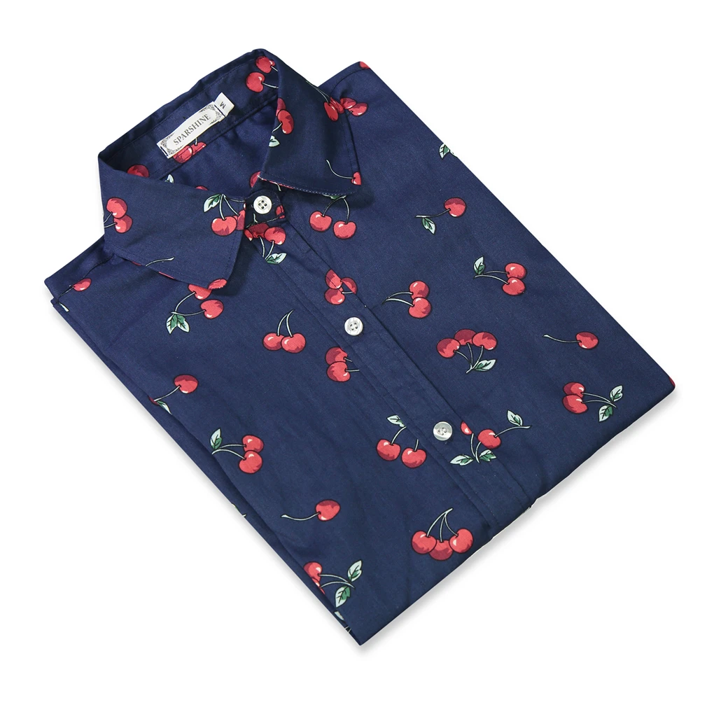 SSPBL046-1 Цветочная Женская блузка Топы Женская рубашка размера плюс Blusas Mujer De Moda рубашка Харадзюку Женская Одежда Сорочка женская одежда - Цвет: SSPBL046-1