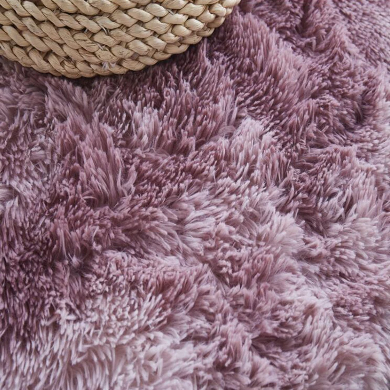 Сплошной ворс плюшевый ковер коврики для гостиной спальни противоскользящие