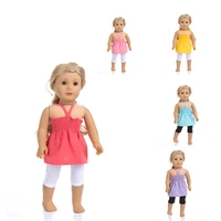 clothes for doll fit 18 inch toy new born doll and american doll accessories halter tops