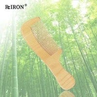 riron pure natural bamboo wooden tooth comb scalp hair care healthy fine tooth wood comb for salon hairdressing styling tools