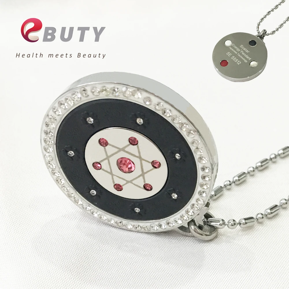 Purple with 4 in 1 EBUTY Давид кулон Лава звезда Квант энергии подвески 4000CC отрицательные ионы белый розовый красный желтый цвет с подарочной посылка коробка - Окраска металла: Purple with 4 in 1