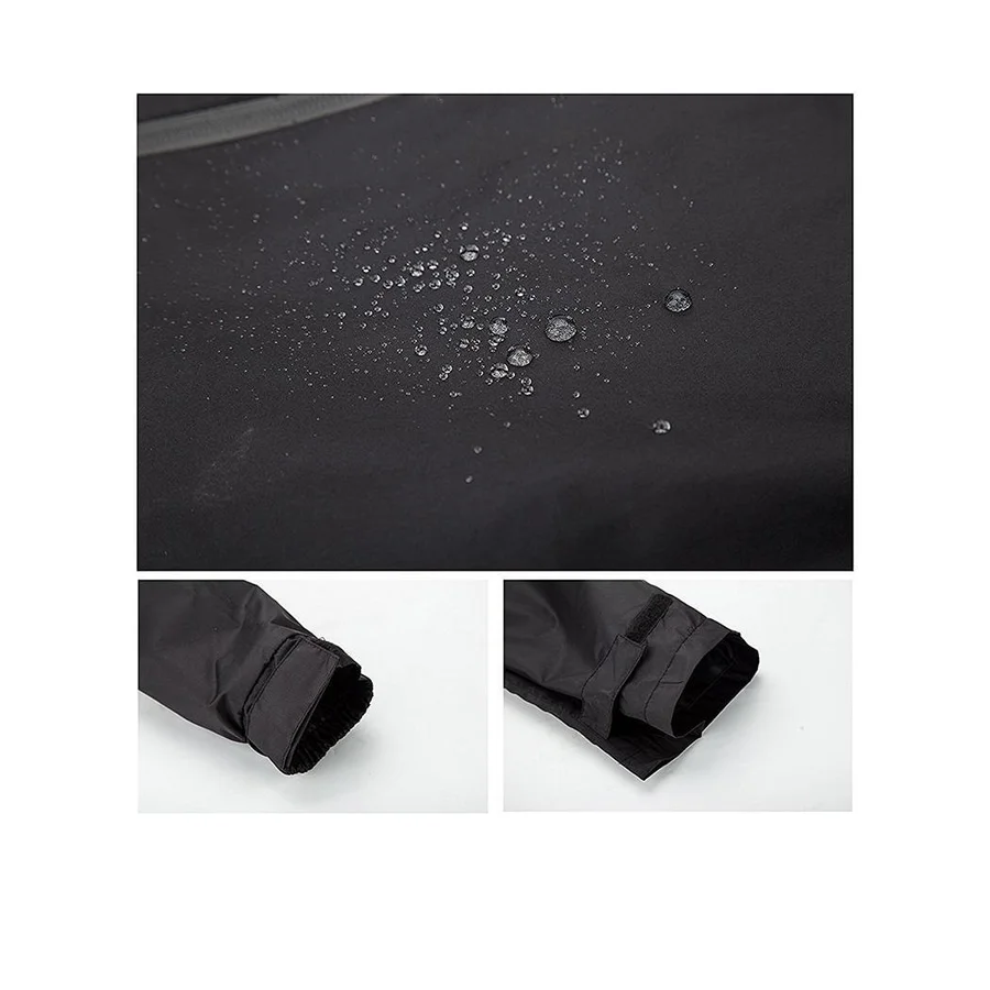 Водонепроницаемый дождевик для мужчин черный длинный всесезонный закрывающий