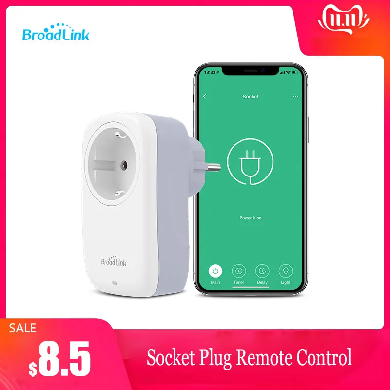 BroadLink SP4L ЕС Wi-Fi устройство 16A электрическая розетка с регулируемой яркостью умный