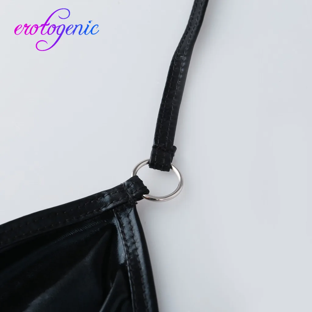 Сексуальное женское нижнее белье сексуальное кожаное боди на молнии с