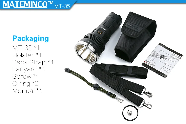 MATEMINCO MT35 поисковый фонарь CREE XHP35 HI светодиодный Макс 2700 люмен дальность луча 1697
