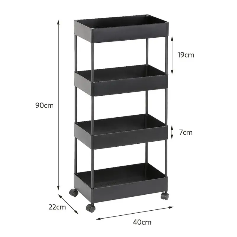 Movable Dining 4 Layer Tea Cart Small Living Room Side Cabinet Beauty Salon Trolley Kitchen Shelf Accessories HWC | Дом и сад