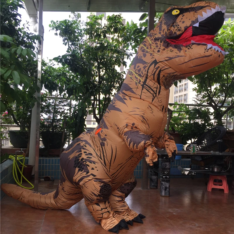 Надувной динозавр T костюмы тираннозавров для мужчин женщин Blowup T-Rex динозавр Хэллоуин надувной талисман костюм для взрослых