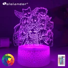 Новый Ночной светильник с мангой и хвостом, светодиодный ночник с сенсорным датчиком, ночник для детской комнаты, Декор, подарок для детей, настольная 3d-лампа, аниме, сказочный хвост