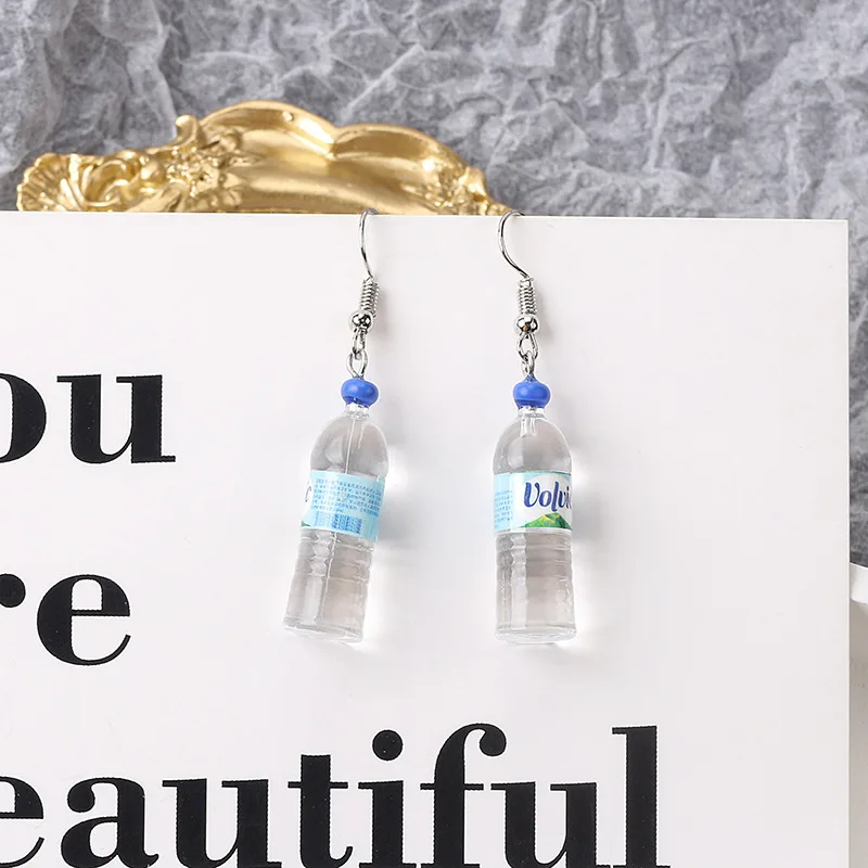 

Korean Lovely Bottles Earrings For Women Girls Cute Handmade Minimalist Resin Milk Tea Cup Drop Earrings Jewelry Gift Wholesale