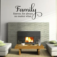 Family Is Forever Quotes Wall Decals for Living Room Bedroom Home Decorative Stickers Diy Vinyl Wall Mural Art Wallpaper M231