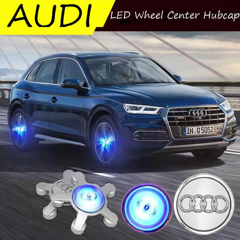 Новинка крышки со светодиодами для ступиц колеса Audi * i A1 Q3 60 мм с логотипом