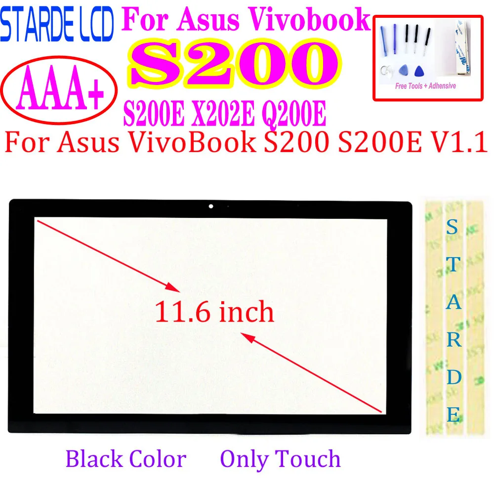 Сенсорный экран для Asus VivoBook S200 S200E X202E Q200E стекло с дигитайзером сменная сенсорная