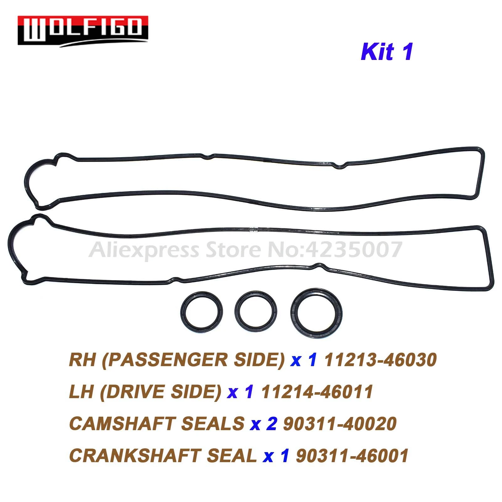 Уплотнительные кольца и уплотнительные для клапанов WOLFIGO Lexus GS430 GS300 IS300 11214 46011 11213