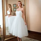 Женское свадебное платье без рукавов, Белое Бальное платье принцессы, 110 см