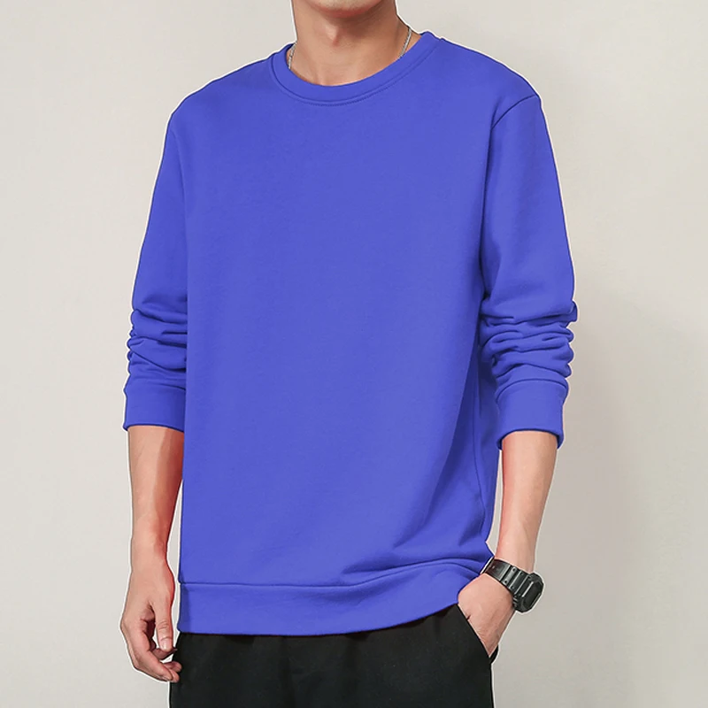 

Hzirip 2021 New Spring Pullover Sweaters For Men's Korean Trend Loose Couple O Neck Long Sleeve T-shirt Base Shirt Solid Top