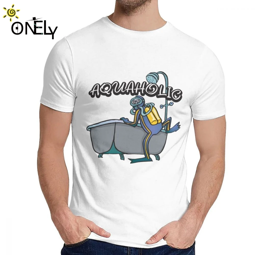 Crewneck воды для аквалангиста Diver Акула Дайвинг футболка популярные мужские мягкие