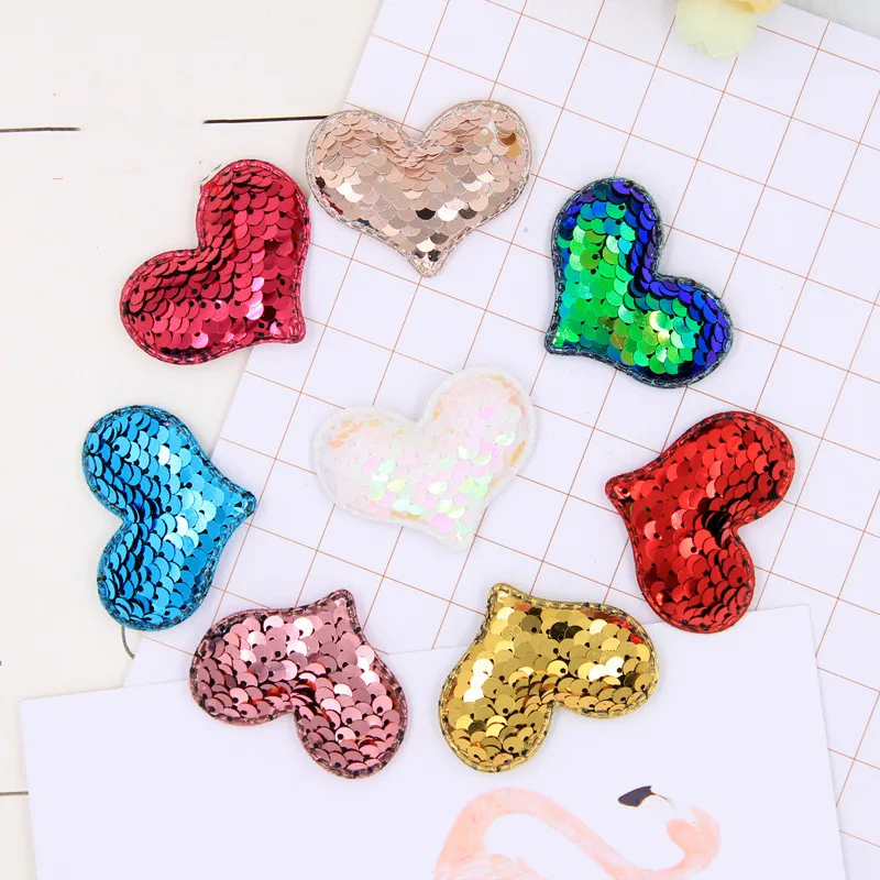 30 шт. блестящие звезды Любовь Сердце Персик сердце блестки аппликации для сделай
