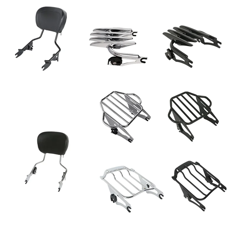 Съемная багажная стойка со съемной спинкой для мотоцикла Harley Touring Street Electra Glide Road