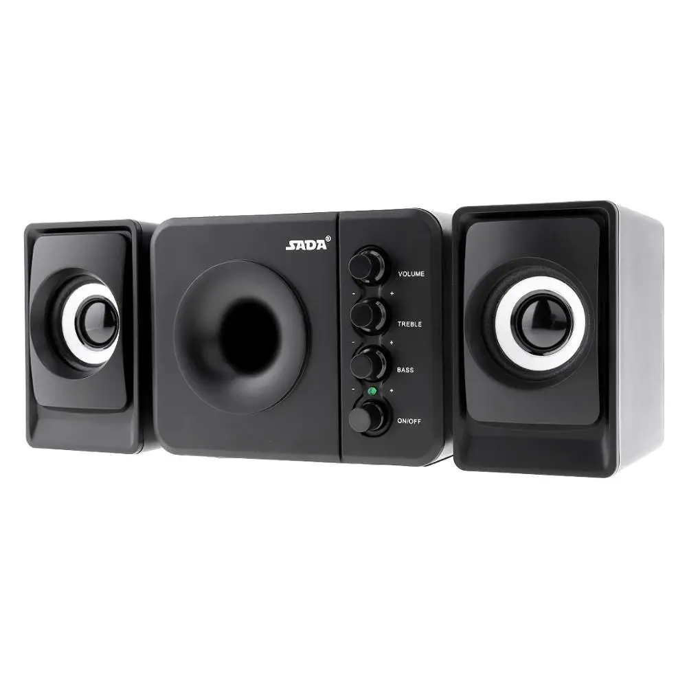 D-205 USB 2,0 сабвуфер компьютерный динамик с 3,5 мм аудио разъем и USB разъем питания для настольного ПК/ноутбука/MP3/мобильного телефона/MP4 - Цвет: Черный