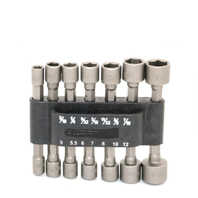 

14Pcs Pneumatic Socket Wrench With Inner Hexagonal Outer Hexagonal Strong Magnetic Socket Hand Tools Set Repair Tools