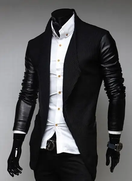 Новинка Осень-зима мужское модное длинное шерстяное пальто 2018 приталенное