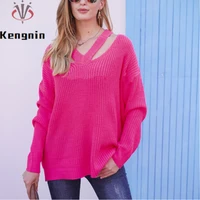 2022 autumn winter women sweaters pullovers loose european chic ladies tops lazy style knitted female t shirts clothing kn293
