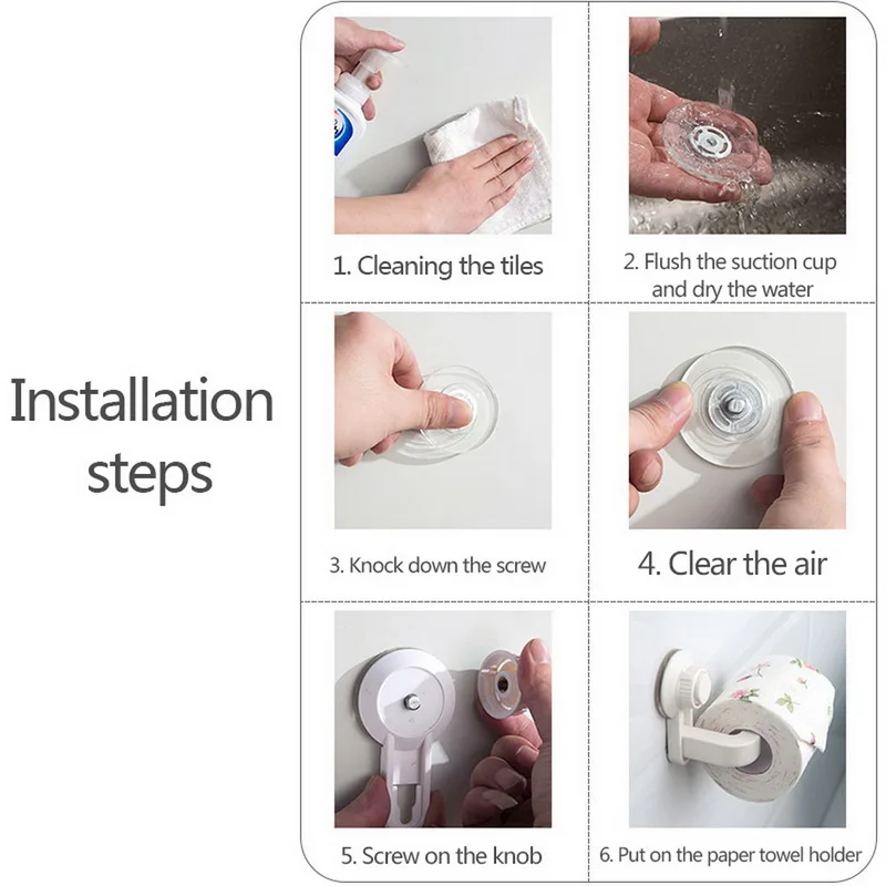 1 шт. Вакуумная присоска держатель для туалетной бумаги клейкий рулон кронштейн