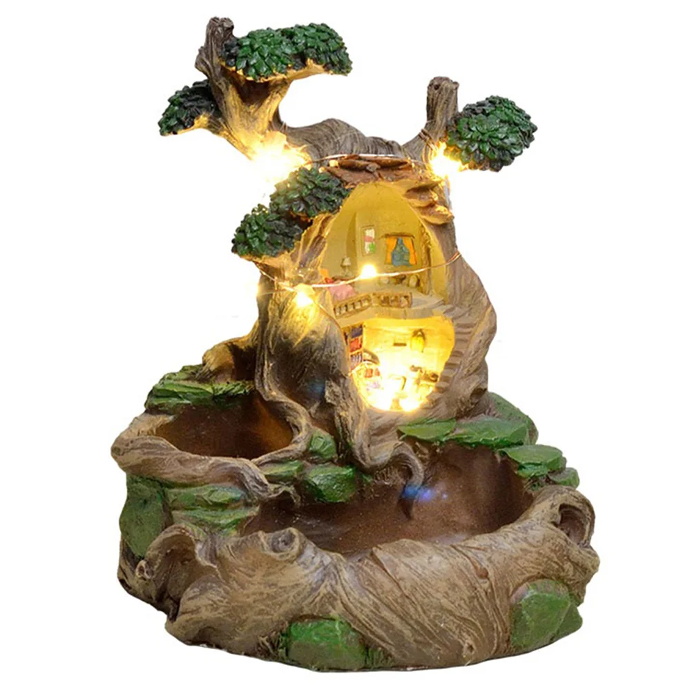 

Micro Landscape Flowerpot Decor Creative Plants Flowerpot Adornment with Lamp