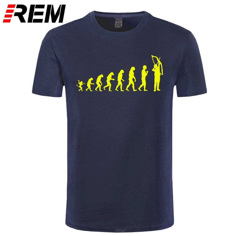 Мужская футболка REM Funny Archery серая из хлопка 0% | одежда
