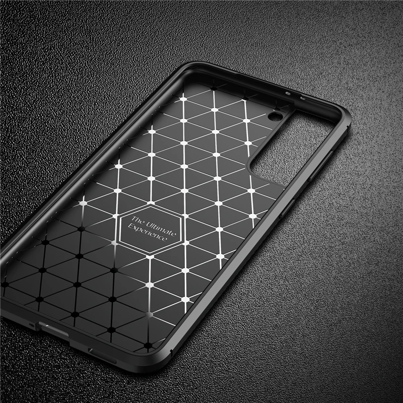 For Samsung Galaxy S21 Case Cover Soft Silicone Shockproof Bumper Matte Carbon Fiber Phone Back Case Cover For Samsung S21 5G