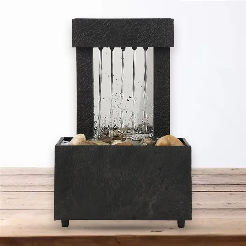 

Water Flows Ornament Small Destop Decoration TableTop Ornaments Crafts Landscape Waterfall Scene Basin Home Decor 2021 The New